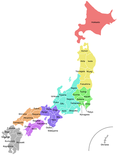 mapa de japón
